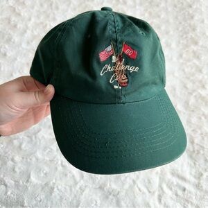 Vintage Golf Hat Cap Adult OS Green Challenge Cup Club Flag Baltimore Maryland